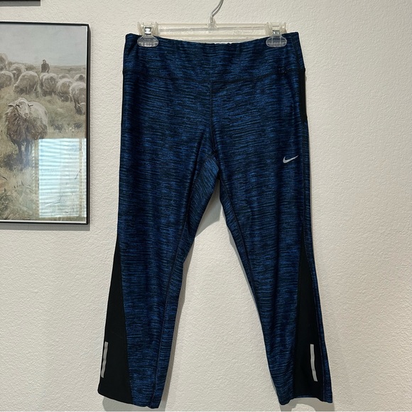 Nike Pants - Nike Women’s Dri-Fit Blue and Black Capri Leggings